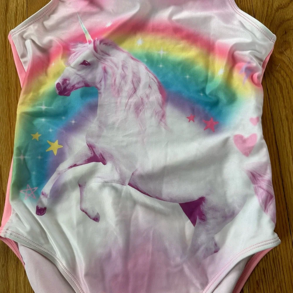 The Children’s Place One Piece Unicorn Swimsuit Sz L 10/12